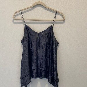 LoveShackFancy | Vintage silk blend metallic tank